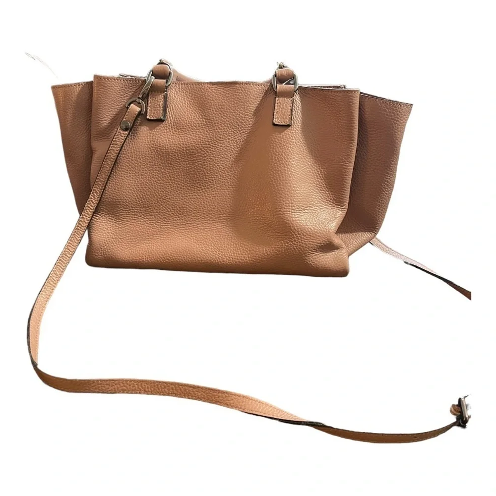 A. Bellucci Leather Blush Tan Multi-pocket Shoulder & Crossbody Handbag